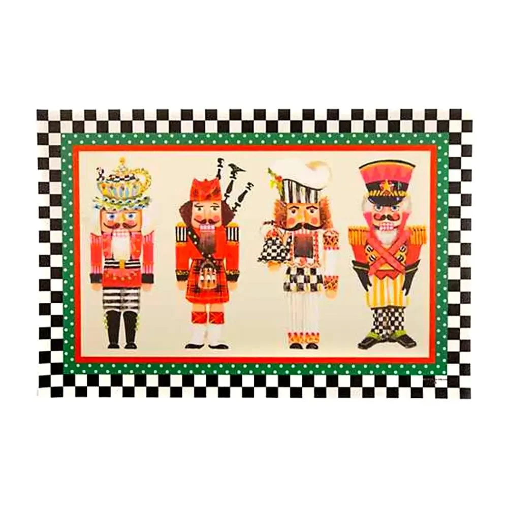 MACKENZIE CHILDS Nutcracker Rug 2' x 3' Christmas Holiday Decor New